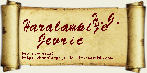 Haralampije Jevrić vizit kartica